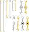 QACOWW 12 Pieces Necklace Extenders, Chain Extenders for Necklaces, Gold Jewelry Extenders, Chain Extenders for Necklace Bracelet Anklet Jewelry (Gold and Silver)