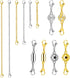 QACOWW 12 Pieces Necklace Extenders, Chain Extenders for Necklaces, Gold Jewelry Extenders, Chain Extenders for Necklace Bracelet Anklet Jewelry (Gold and Silver)