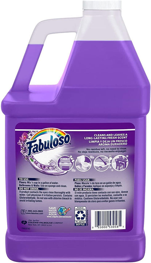 Fabuloso Professional All-Purpose Cleaner, 1 Gallon, Concentrated Deep Cleaning Professional Degreaser Bottle (Lavender, 1 gal)
