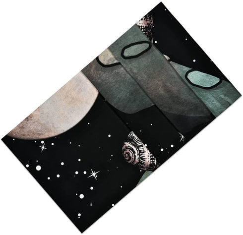 Trippy Mushroom Tapestry Moon and Stars Tapestry Snail Tapestry Fantasy Plants and Leaves Tapestry Wall Hanging for Room(51.2 x 59.1 inches)