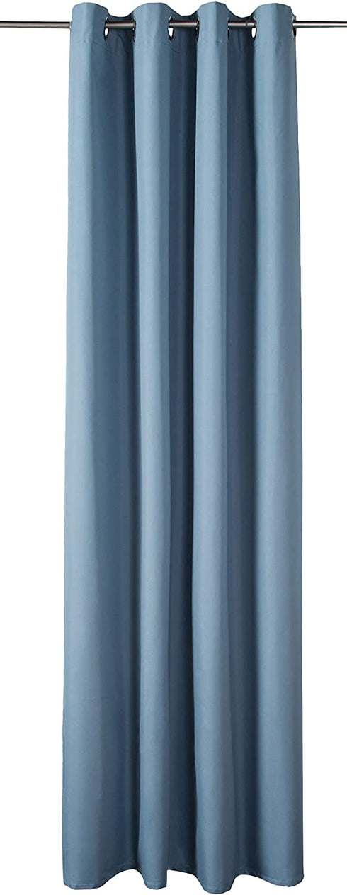 Amazon Basics Room Darkening Blackout Window Curtains with Grommets - 52 x 84-Inch, Light Blue, 2 Panels