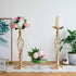2 Pcs Versatile Metal Flower Arrangement & Candle Holder Stand Set for Wedding Party Dinner Centerpiece Event Restaurant Hotel Decoration (Gold, 2 x M)