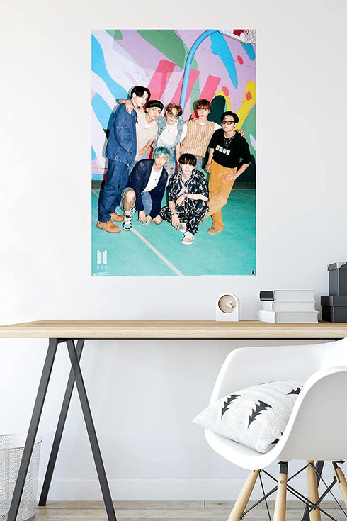 Trends International BTS-BE: Dynamite-Court Wall Poster, 22.375 in x 34 in, Unframed Version