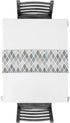 Moroccan Table Runner-Cotton linen-Small 36 inche Geometric Quatrefoil Lattice Dresser Scarves,Kitchen Coffee/Dining Farmhouse Tablerunner for Home Living Room,Holiday Dinner Scarf Décor,Blue Grey