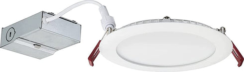Lithonia Lighting WF6 LED 27K30K35K 90CRI MW M6 Recessed Wafer Downlight with Ultra Thin Round Trim, Color Temperature Selectable, 6-Inch Matte White