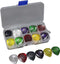 40pcs Durable Clear Large Size Bass Rock Heavy Metal Guitar Picks Plectrum 1.0/2.0/3.0 mm + 10 Grid Case