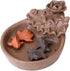 NewEGG Two Fishes Ceramic Purple Clay Smoke Backflow Incense Cone Sticks Burner Holder