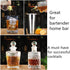LINALL Bitters Bottle- Set of 2 Glass Dasher Bottle, Decorative Bottles with Zinc Alloy Dash Top for Cocktail,Great Bar Tool for Home Bar, Bartender, DSBT2 (2)