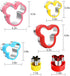 Elfkitwang Mickey and Minnie Themed Cookie Cutters Set ,Mickey Minnie Head Cartoons Shapes Cookie Cutter for Kids Sandwich Cakes Biscuits Vegetables Fruit Cutters Baking Mold(Assorted Sizes)