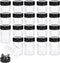 Yesland 20 Pcs Plastic Spice Jars / Bottles, 5 Oz PET Spice Containers BPA free with Black Cap, Perfect for Storing Spice, Herbs and Powders