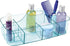 mDesign Plastic Portable Storage Organizer Caddy Tote - Divided Basket Bin with Handle for Bathroom, Shower, Dorm Room - Holds Hand Soap, Body Wash, Shampoo, Conditioner, Lotion - Sea Blue