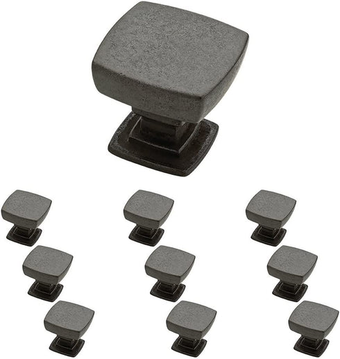Franklin Brass Parow Kitchen Cabinet Knobs or Drawer Knobs 10-Pack Soft Iron Cabinet Hardware P29542K-SI-B