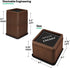 aspeike 3 or 6 INCH Bed and Furniture Risers Set of 4, Durable and Stackable Square Bed Lifts - Lifts Up to 2200 LBs (A Large Area of Groove with Anti Slip Mat) Pack of 4, Brown