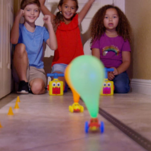 Ontel Balloon Zoom Blue Car Set with Rocket Ship, Multi