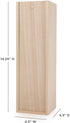 Twine, Single Bottle Wooden Decorative Wine Box with Lid, Great for Wine Accessory Sets, Exposed Wood Grain