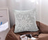 HUAGUOGUO 18 x 18 Inch 2PCs Embroideried Pillowcase?Christmas Holiday Falling Snowflake Cotton Linen Throw Pillow Cover Cushion Home Sofa Bed Car Decorative (Grey)