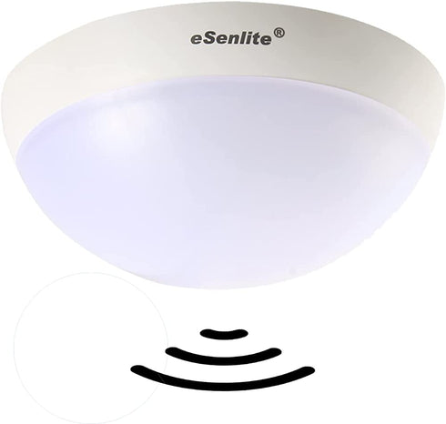 eSenlite Ceiling Wall Surface Mount Radar Motion Activated LED Light Fixture, up to 900lm Dusk to Dawn Capable for Residential Commercial and Industrial Lighting Applications
