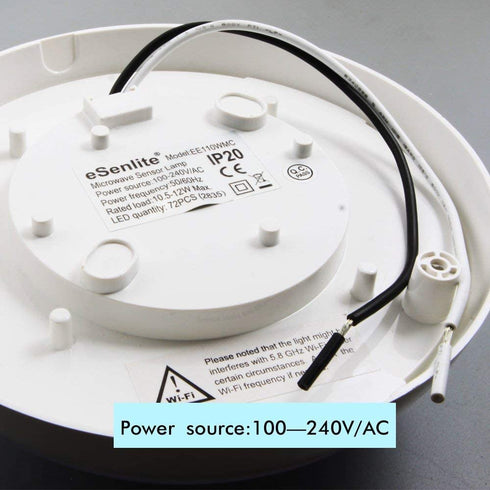 eSenlite Ceiling Wall Surface Mount Radar Motion Activated LED Light Fixture, up to 900lm Dusk to Dawn Capable for Residential Commercial and Industrial Lighting Applications