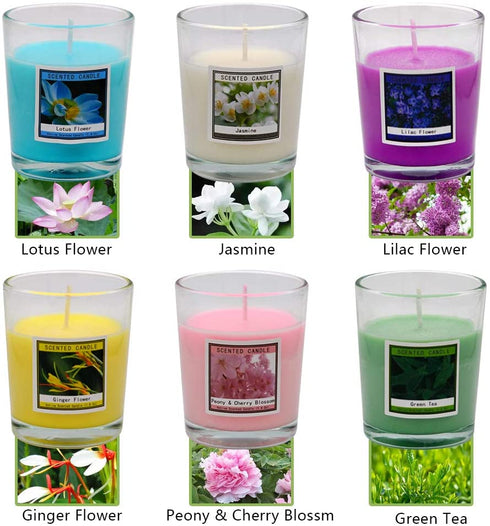 12 Packs Scented Aromatherapy Candle Set, 1.8 Oz Soy Votive Candle for Home Decoration, Candle Gifts for Christmas Thanksgiving and Anniversary