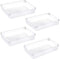 Kootek 4 Pack Large Size Desk Drawer Organizer Tray Rectangle Plastic Bathroom Organizers Kitchen Utensils Silverware Gadgets Trays Dividers Bins for Dresser Cosmetic Makeup Tools Office Cabinets