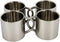 Silver Stainless Steel Double Wall Espresso Cups, XL, Set of 4