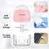 Mini Food Processor - Portable Electric Wireless Mini Food Chopper Powerful 45W,Meat Grinder Fruit Garlic Onion Ginger Vegetable Chopper with 2 Sharp Blades-Kitchen Tool,Pink(100ML)