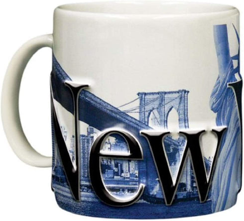 Americaware SMNYC01 New York 18 oz Duo Tone Blue Relief Mug