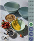 COOK WITH COLOR Mixing Bowls with Lids - 12 Piece Plastic Nesting Bowls Set includes 6 Prep Bowls and 6 Lids, Microwave Safe Mixing Bowl Set (Mint Ombre)
