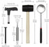 FengWu Coconut Opener Tool Set Food Grade Stainless Steel Coconut Opener Kit for Young Coconut Coco Jack Opener Kit with Stainless Steel Scraper, Coconut Hole Maker Puncher, Rubber Hammer (4pcs)