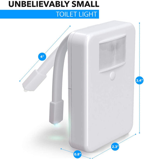 LumiLux Toilet Light with Motion Detection Sensor - 16-Color LED Bathroom Toilet Bowl Light (White)