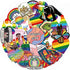 Gay Pride Stickers,50 PCS Gay Love Stickers,Rainbow Stripe Stickers for LGBT,Bright Technicolor Vinyl Waterproof Stickers for Laptop,Water Bottles,Luggage,Computer,Cellphone,Skateboard,Guitar,Flag