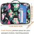 JAKAGO Travel Portfolio Organizer Waterproof A4 Document Bag Multifunctional Travel Note Pouch Zippered Carrying Case for Notebook, Ipad, Journals, Sketch Books (Flamingo)