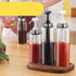 DOITOOL 300ml Sauce Pump Bottle Leakproof Kitchen Condiment Dispenser Olive Oil Dispenser Empty Glass Sauce Bottles for Ketchup Mustard Oil Sauces