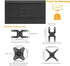 HOME VISION Full Motion Swivel and Tilt TV Wall Mount for 17-42 Inch TVs & Monitors ,TV Wall Mount Bracket Holds up to 45lbs,Loading Max VESA 200x200mm