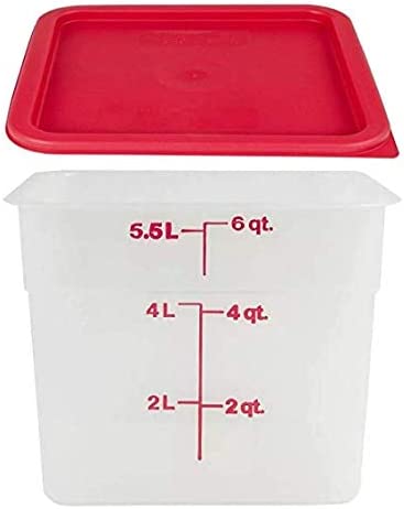 Cambro 6SFSPP190 Translucent Food Container with Lid, 6-Quart