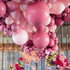 Rose red Balloon Garland Arch Kit 100 Pack Rose red Baby Pink Metallic Rose Gold Balloons ,Double Latex Balloons for Princess Wedding Baby Shower Birthday Evening Decorations