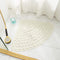 Eanpet Bath Mat Non-Slip Tub Shower Mats Bathtub Mat for Adult Kids, Machine Washable (Triangle, 28 x 28 Inch, Beige)