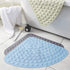 Eanpet Bath Mat Non-Slip Tub Shower Mats Bathtub Mat for Adult Kids, Machine Washable (Triangle, 28 x 28 Inch, Beige)