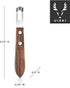 Viski Channel Knife, Cocktail Garnish Citrus Zester, Walnut Wood & Stainless Steel Bar Tool with Rivets, Set of 1, Brown