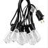 SkrLights Outdoor Patio String Lights,10Ft Edison Bulb String Lights for Patio Garden Porch Backyard Party Deck Yard(Plus 1 Extra Bulbs)-Black