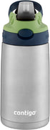 Contigo Kids Stainless Steel Water Bottle with Redesigned AUTOSPOUT Straw, 13 oz, Blueberry & Green Apple