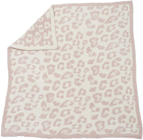 Barefoot Dreams CozyChic in The Wild Baby Blanket, Dusty Rose / Cream