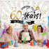 Happy 60th Birthday Backdrop Background Banner Large Men Women 60th Anniversary Backdrop Photo Booth Cheers to 60 Years Banner for 60th Birthday Party Decorations Supplies 72.8 x 43.3 inch