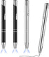 4 Pieces Lighted Tip Pen Ballpoint Pen with Light Flashlight LED Light Pen LED Penlight Light Up Pen for Writing in the Dark (Black and Silver)