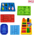 Building Brick Candy Robot Mold Chocolate Mold Set Silicone Building Block Mold Ice Cube Trays for Making Melted Chocolate Fondant Jelly Dome Mousse?6 Pcs)