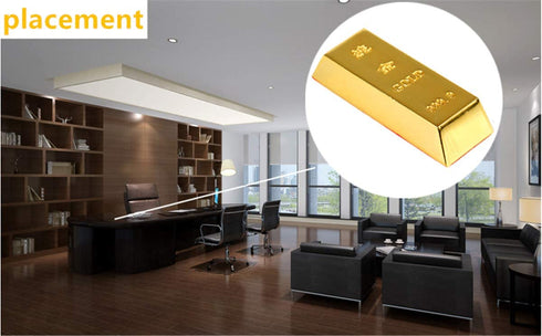 Zzooi Fake Gold Bar Bullion Brick Simulated Metal Gold Bar,Feng Shui Decor