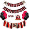 PRATYUS Lumberjack First Birthday Party Decoration, Buffalo Plaid Camping Wild Bear 1st Party Supplies With Birthday Banner and Garland,Baby Crown Hat and Cake Topper for Baby Girl Boy Photo Booth Props