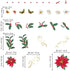 ufengke Christmas Poinsettia Flower Wall Stickers Butterflies Window Clings Decal for Showcase Home Decor Merry Christmas Decoration