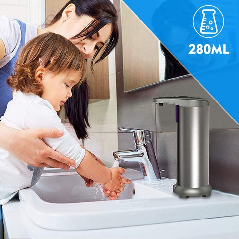 Touchless Liquid Soap Dispenser,Automatic Soap Dispenser,Touchless Soap Dispenser Automatic ,Brushed Stainless Steel Touchless Hand Sanitizer Dispenser for Bathroom Kitchen Hotel Restaurant.