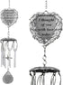 BANBERRY DESIGNS Memorial Windchimes - I Thought of You with Love Today Poem Engraved on This Wind Chime - Angel Wings Wrapped Around a Heart and Teardrop Charm - in Loving Memory Chimes